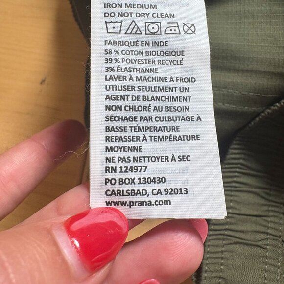 Prana Double Peak E-Waist Standard Fit Short Men's Size XXL Cargo Green NWT! - Picture 6 of 9